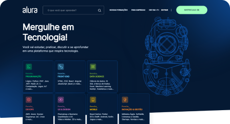 Tela do alura+ e alura língua